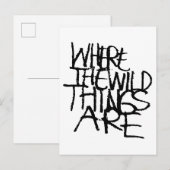 Carte Postale Où sont les monstres ? | Manuscrit (Devant / Derrière)