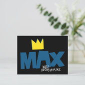 Carte Postale Où sont les monstres | Max et couronne (Debout devant)