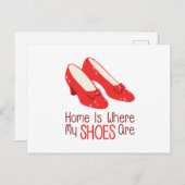 Carte Postale Où sont mes chaussures (Devant / Derrière)