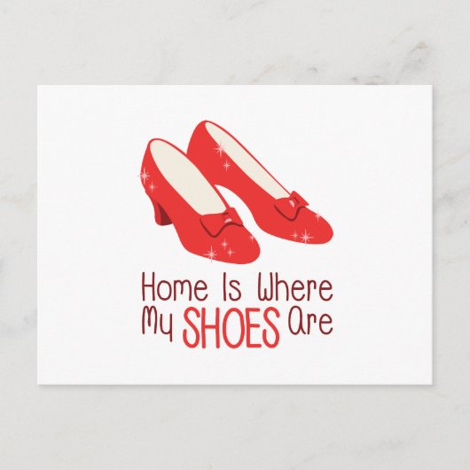 Carte Postale Où sont mes chaussures (Devant)