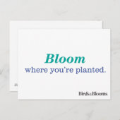 Carte Postale Où vous êtes planté (Devant / Derrière)