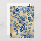 Carte Postale Oublie-moi-pas le chiyogami (Devant / Derrière)