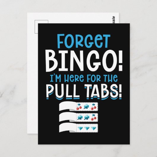 Carte Postale Oublier Bingo Lucky Pull Onglet (Devant / Derrière)