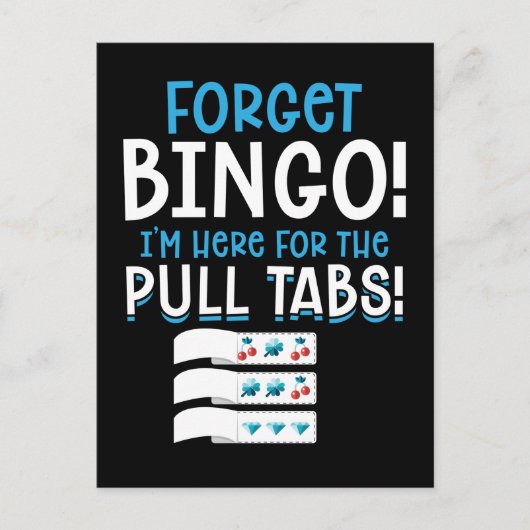 Carte Postale Oublier Bingo Lucky Pull Onglet (Devant)