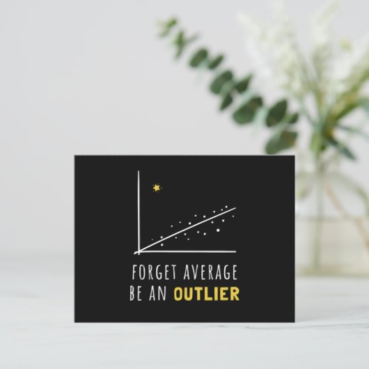 Carte Postale Oubliez La Moyenne Être Un Math Drôle Plus Ancien (Debout devant)