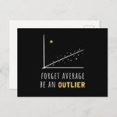 Carte Postale Oubliez La Moyenne Être Un Math Drôle Plus Ancien (Devant / Derrière)