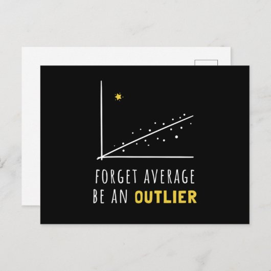 Carte Postale Oubliez La Moyenne Être Un Math Drôle Plus Ancien (Devant / Derrière)