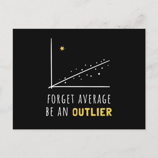 Carte Postale Oubliez La Moyenne Être Un Math Drôle Plus Ancien (Devant)