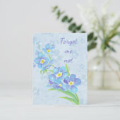 Carte Postale Oubliez-moi pas Custom Watercolor Garden Flower (Debout devant)