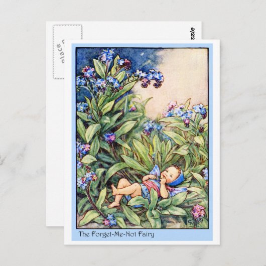 Carte Postale Oubliez-Moi-Pas Fée (Devant / Derrière)