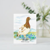 Carte Postale Oubliez-moi pas Ptarmigan État de l'Alaska (Debout devant)