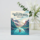 Carte Postale Ouest des fjords d'Islande (Debout devant)