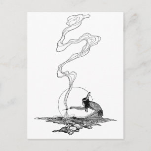 Carte Postale Ouest vintage, Indien dans sa solitude par NC Wyet