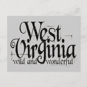 Carte Postale Ouest Virginie W&W_Black