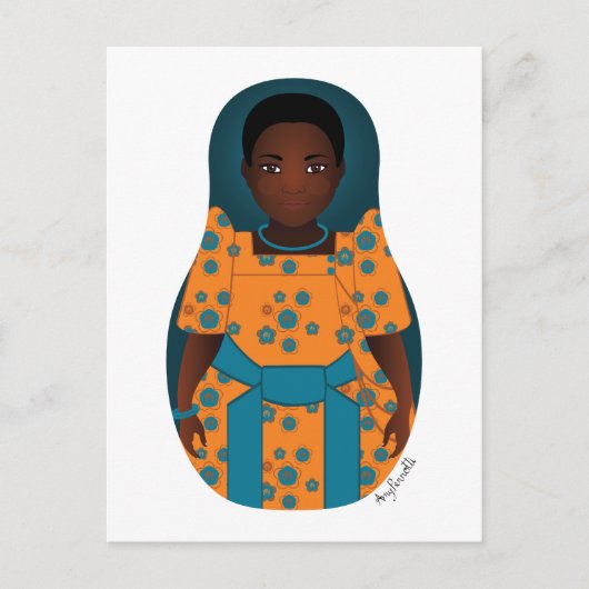 Carte postale ougandaise Matryoshka (Devant)