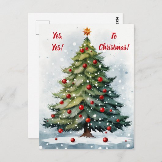 Carte Postale Oui à Noël ! (Devant / Derrière)