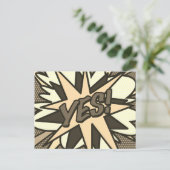 Carte Postale OUI Amusant Rétro Bande Dessinée Pop Art (Debout devant)