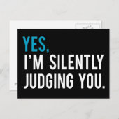 Carte Postale Oui, je vous juge silencieusement (Devant / Derrière)