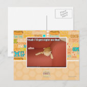 Carte Postale Oui, j'y vais. (Devant / Derrière)