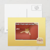 Carte Postale Oui, j'y vais. (Devant / Derrière)