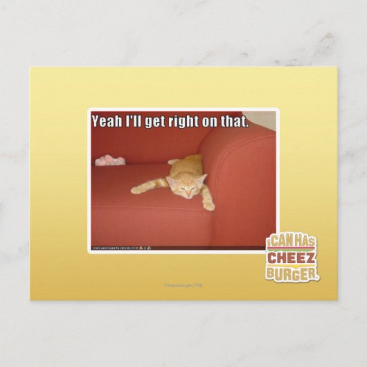 Carte Postale Oui, j'y vais. (Devant)