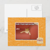 Carte Postale Oui, j'y vais. (Devant / Derrière)