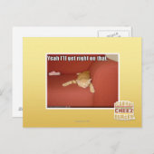 Carte Postale Oui, j'y vais. (Devant / Derrière)