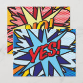 Carte Postale OUI NON Amusement Rétro Bande Dessinée Pop Art (Devant / Derrière)