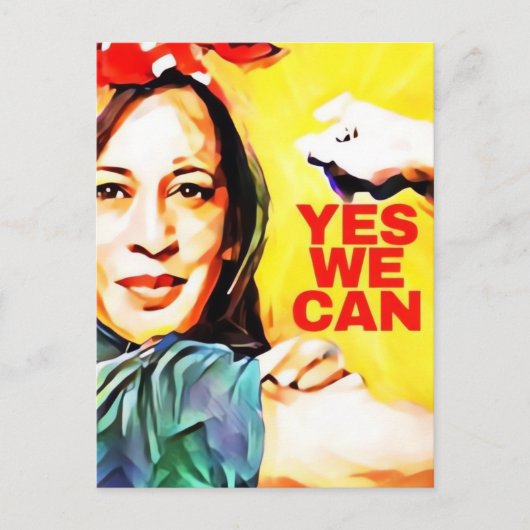Carte Postale Oui nous pouvons - Kamala Harris Tim Walz Élection (Devant)
