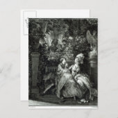 Carte Postale Oui ou Non ? 1781, gravée par N. Thomas (Devant / Derrière)