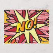 Carte Postale OUI PAS Fun Retro Comic Book Pop Art (Dos)