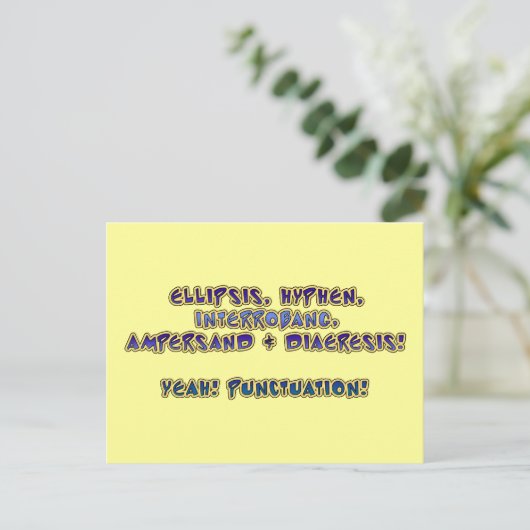 Carte Postale Oui ! Ponctuation ! (Debout devant)