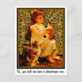 Carte Postale Oui, vous pouvez avoir un cheeseburger maintenant. (Devant)