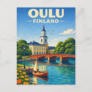 Carte Postale Oulu Finland Voyage Touristique Scandinave