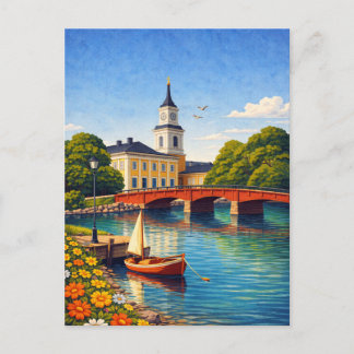 Carte Postale Oulu Finland Voyage Vintage Scandinave