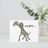 Carte Postale Oups ... Girafe (Debout devant)