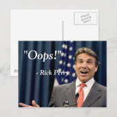 Carte Postale Oups ! - Rick Perry (Devant / Derrière)