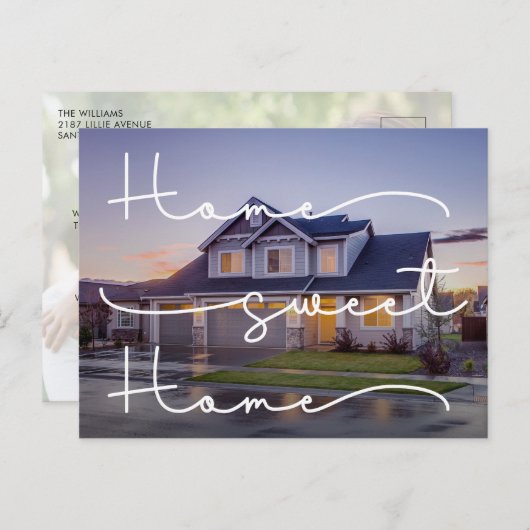 Carte Postale Our New Home Modern Photo Moving Announcement Post (Devant / Derrière)