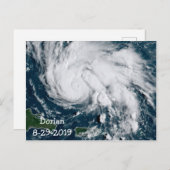 Carte Postale Ouragan Dorian 8-29-2019 (Devant / Derrière)