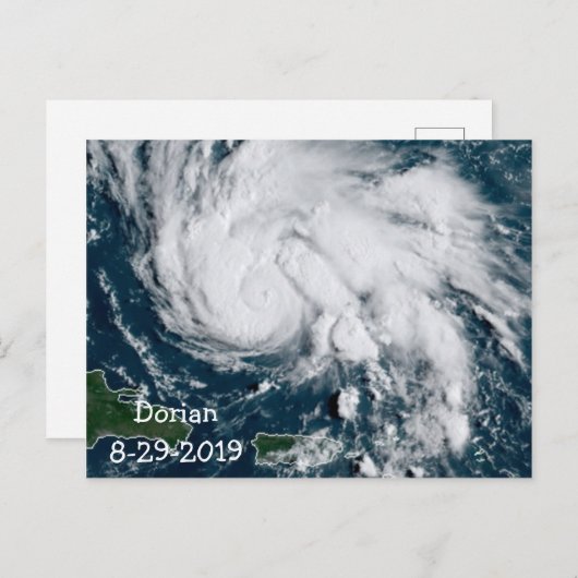 Carte Postale Ouragan Dorian 8-29-2019 (Devant / Derrière)