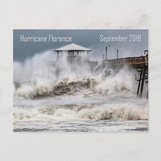 Carte Postale Ouragan Florence, Caroline du Nord (Devant)