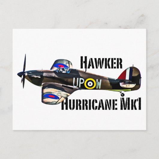 Carte Postale Ouragan Hawker Mk1 (Devant)