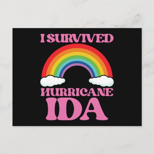 Carte postale Ouragan Ida J'ai survécu (Devant)