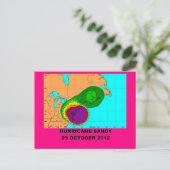 Carte Postale Ouragan Sandy le 29 octobre 2012 (Debout devant)