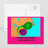 Carte Postale Ouragan Sandy le 29 octobre 2012 (Devant / Derrière)