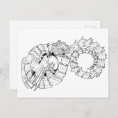 Carte Postale Ourboros Eternity Dragon Coloration (Devant / Derrière)