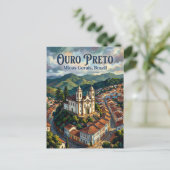 Carte Postale Ouro Preto Brésil (Debout devant)