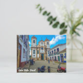 Carte Postale Ouro Preto, Minas Gerais, Brasil, Eglise (Debout devant)