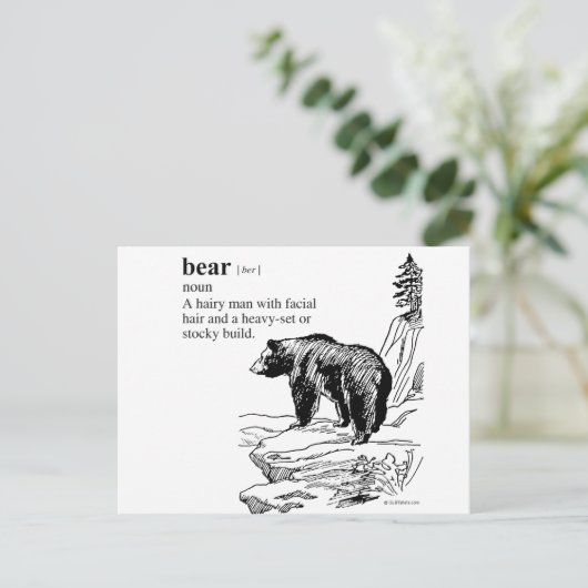 CARTE POSTALE OURS (Debout devant)