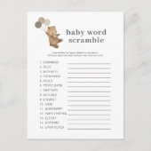 Carte Postale Ours 3 Ballons Marrons - Jeu de Mots Embrouillés p (Devant)